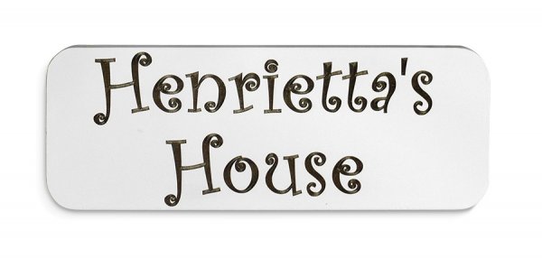 Name Plaque In White