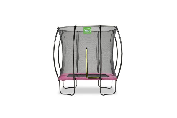 Exit 5ft x 7ft Silhouette Rectangle Pink Trampoline With Enclosure