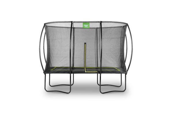 Exit 7ft x 10ft Silhouette Rectangle Black Trampoline With Enclosure